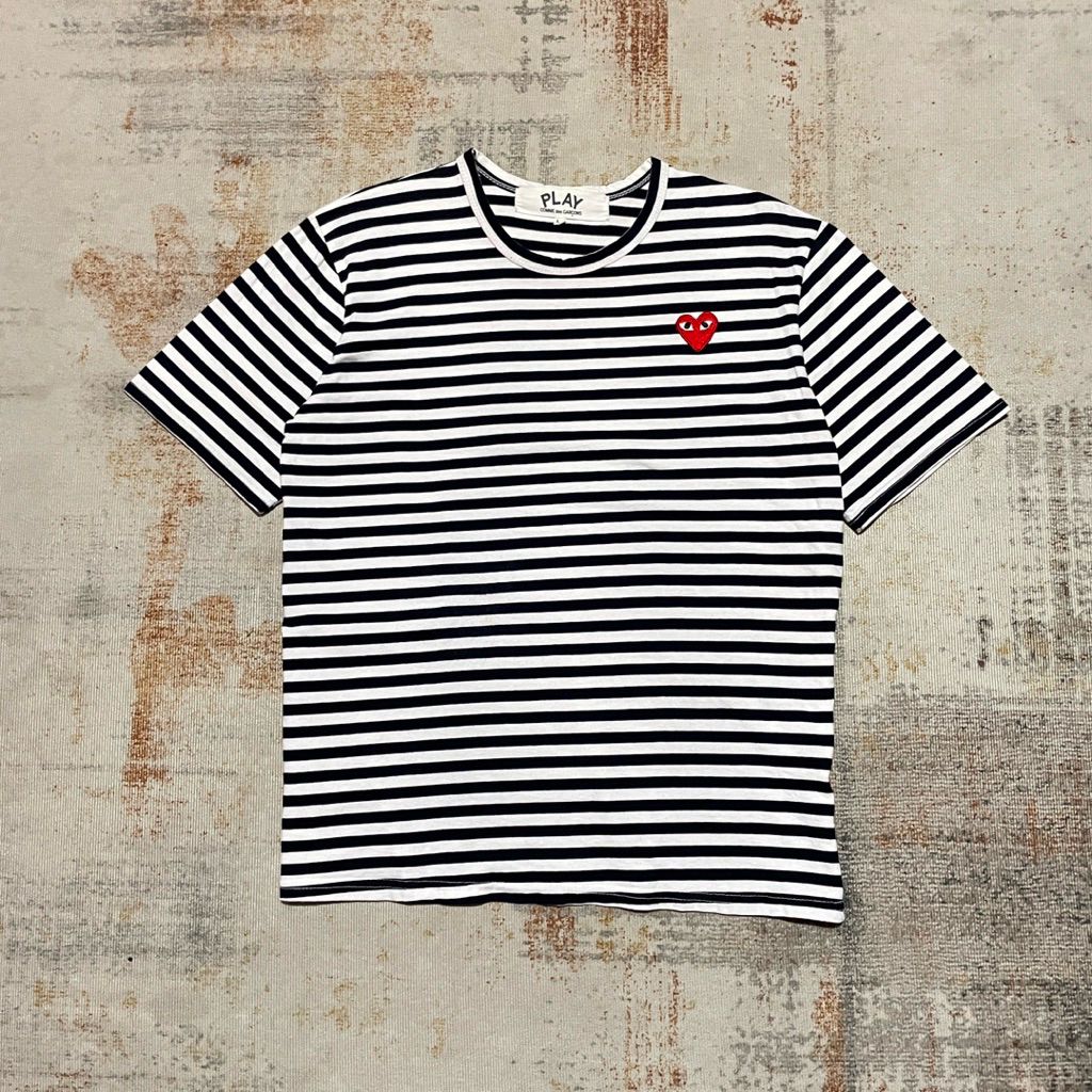 Tshirt Play CDG Comme Des Garcons Striped Salur