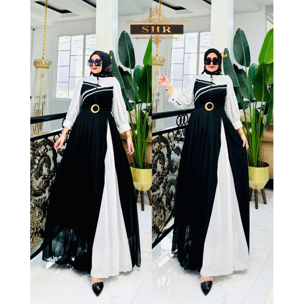 NEW COLLECTION GAMIS DRESS SALUR BELAH ORI SHR ORIGINAL SHR BEST SELLER