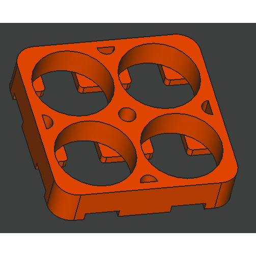 DIY Battery Pack - Holder Lithium Battery 4S 2X2 18650 Diameter 18mm