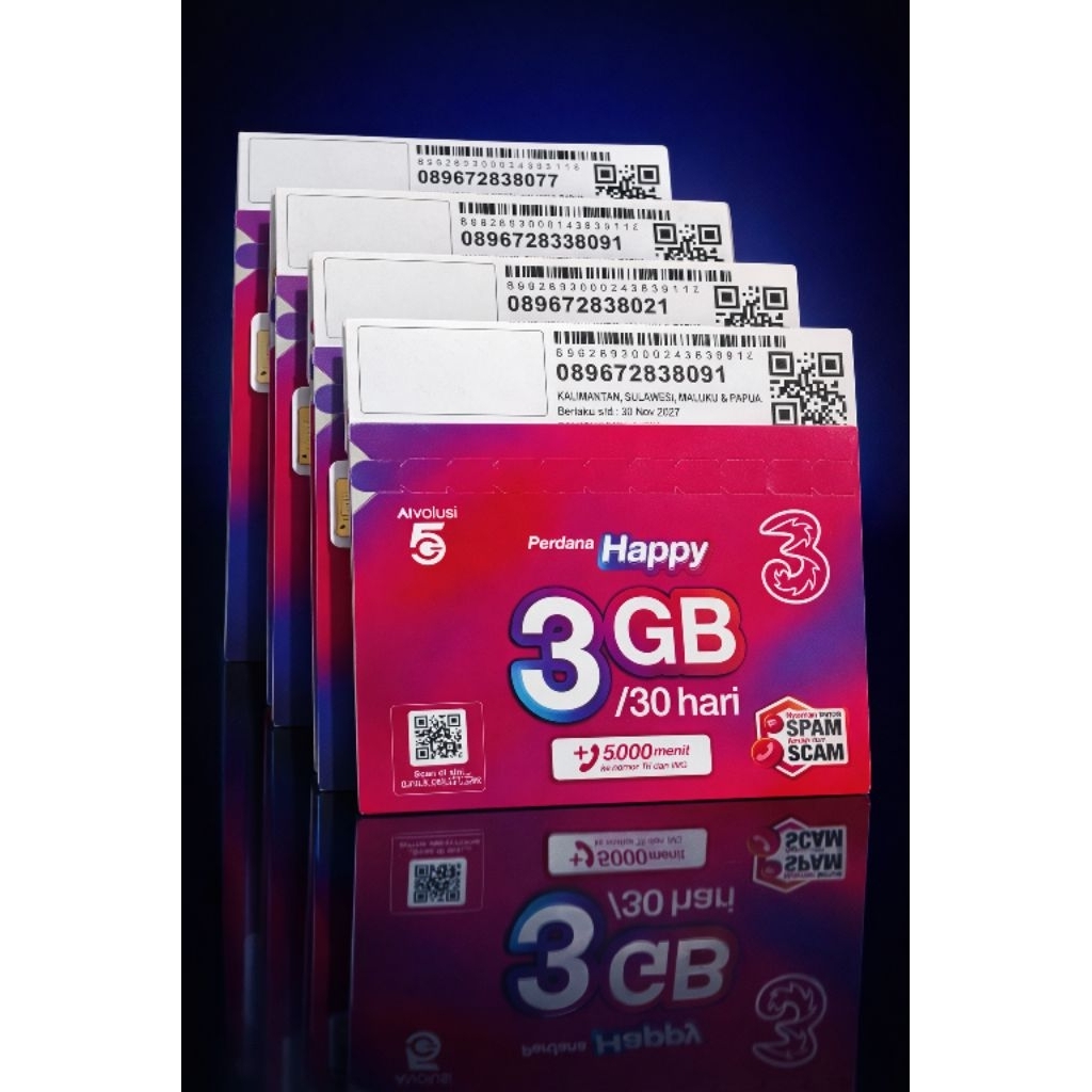 kartu Perdana Kosong Tri