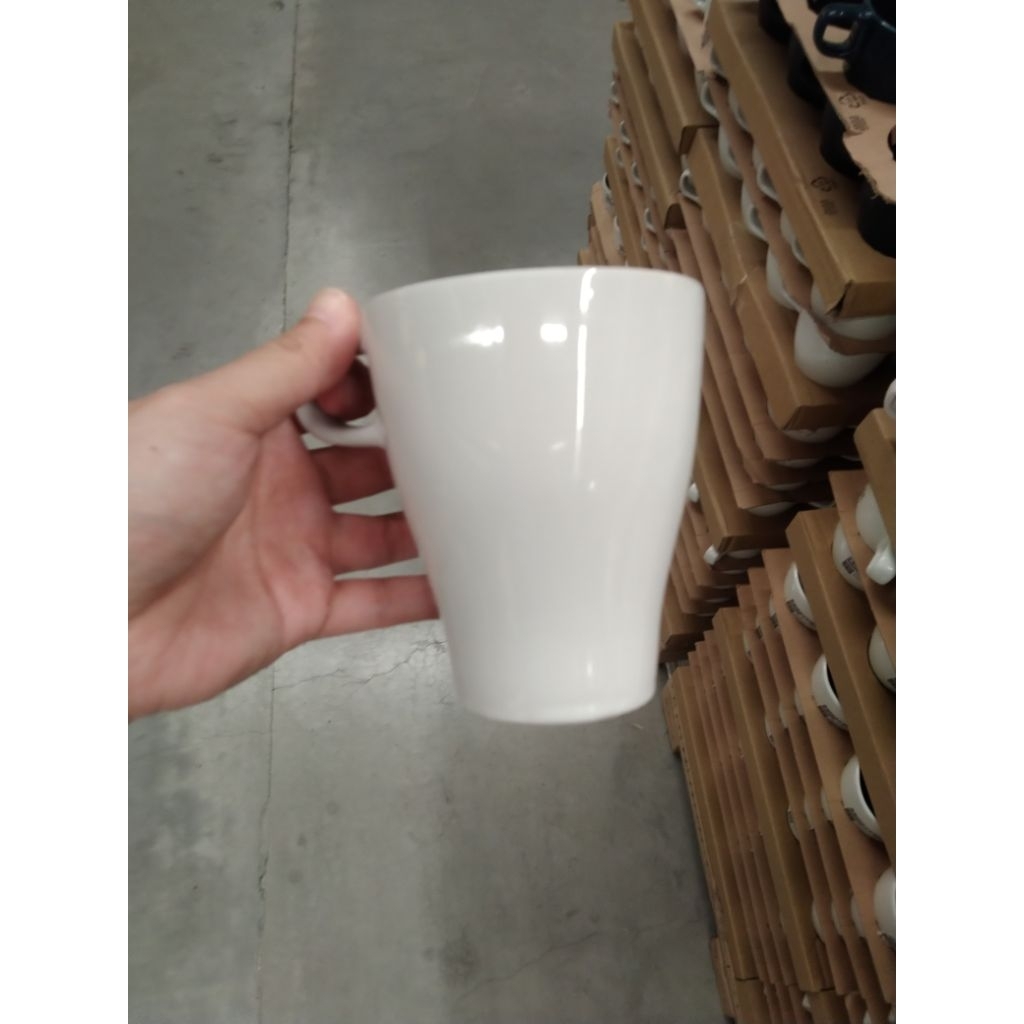 Gelas keramik putih 250ml mug cangkir kopi teh susu elegan