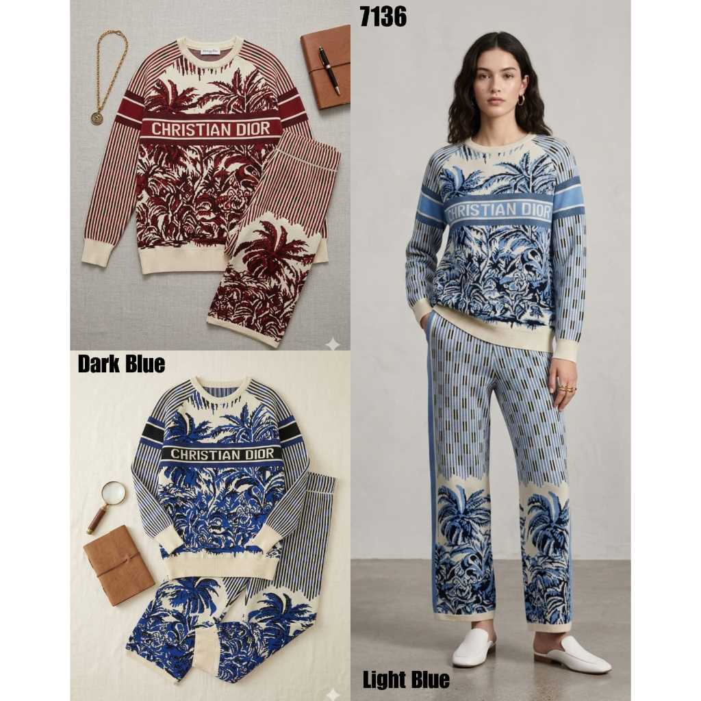 LICERIA.FASHION.STORE/Set Celana Rajut Premium Kemeja Kulot Rajut/Stelan Dior