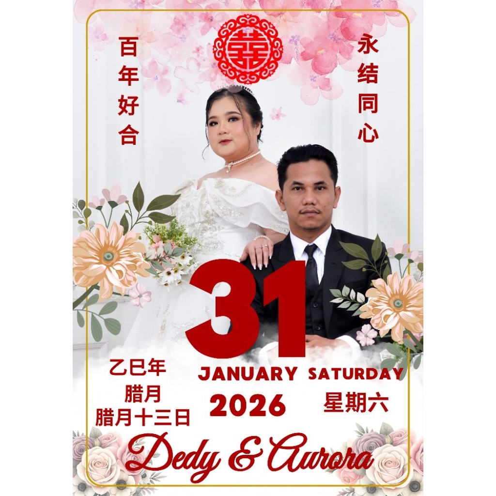 CUSTOM KALENDER SANGJIT BAHAN AKRILIK / KAYU