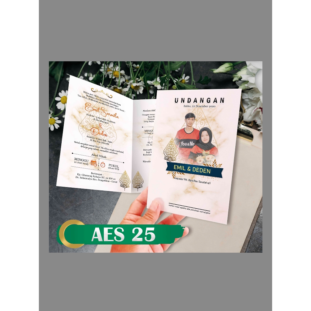 undangan wedding free foto - undangan pernikahan desain elegan - undangan nikah custom