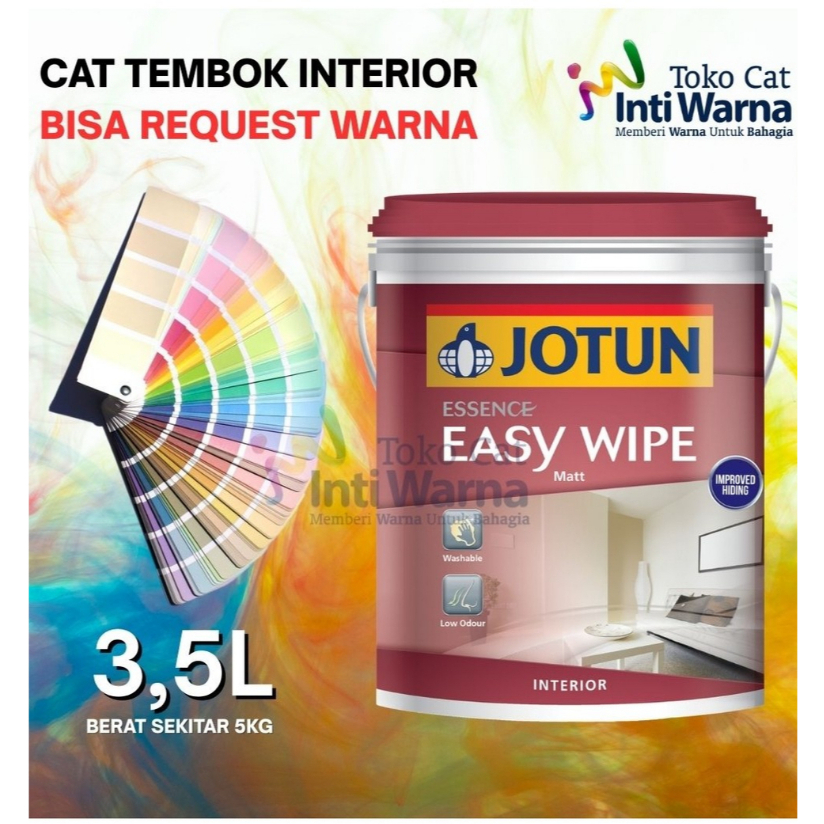 Cat Tembok Interior Jotun Easy Wipe 3,5 Liter 5 Kg / Bisa Custom Warna Tinting / JOTUN EASY WIPE