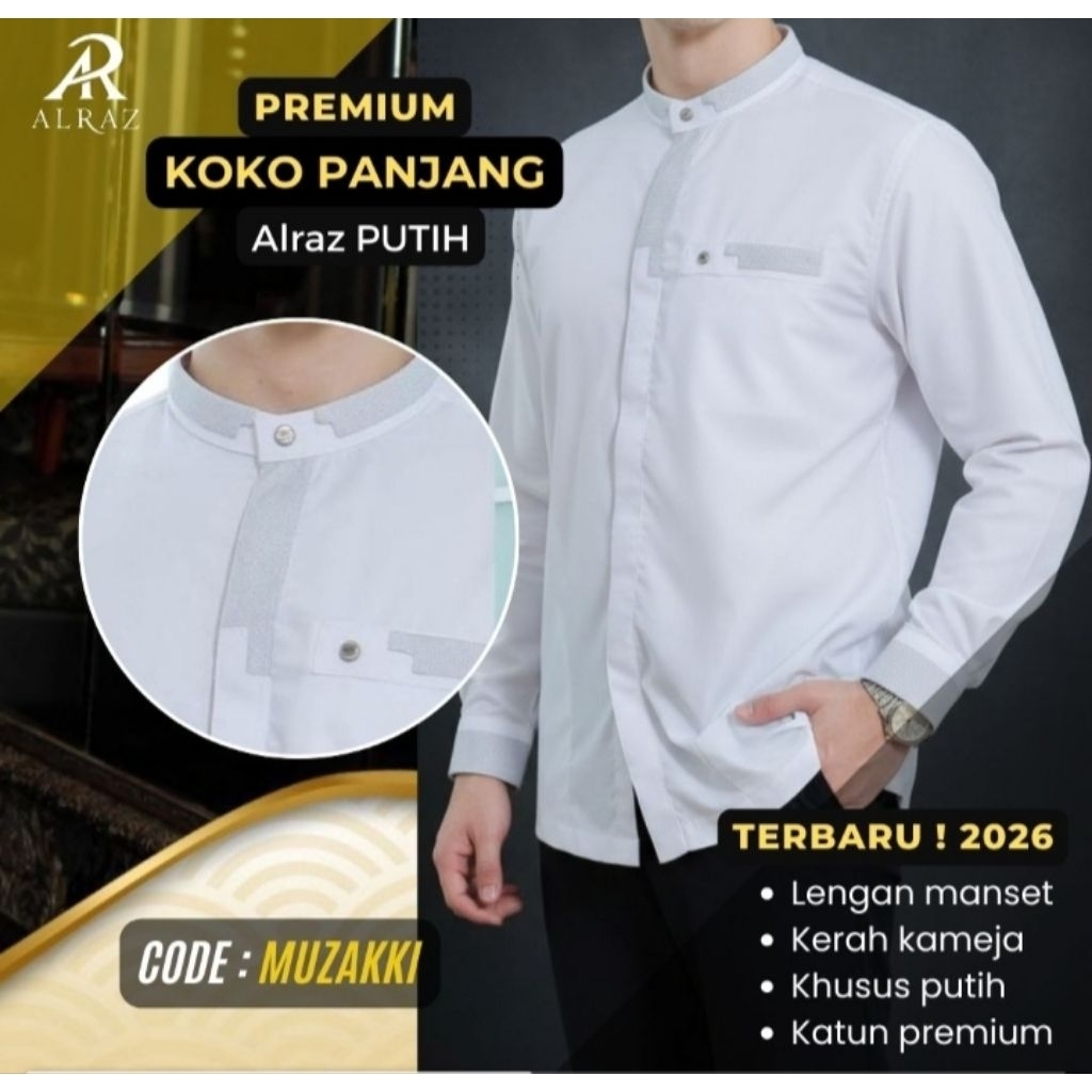 MUZAKKI KOKO ALRAZ PREMIUM LENGAN PANJANG MANSET