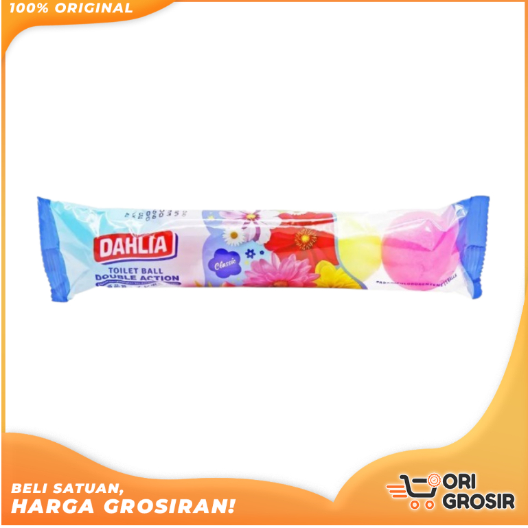 ORI GROSIR l Dahlia Kamper Toilet Ball Classic Fresh Menyegarkan Kamar Mandi isi 5 200gr