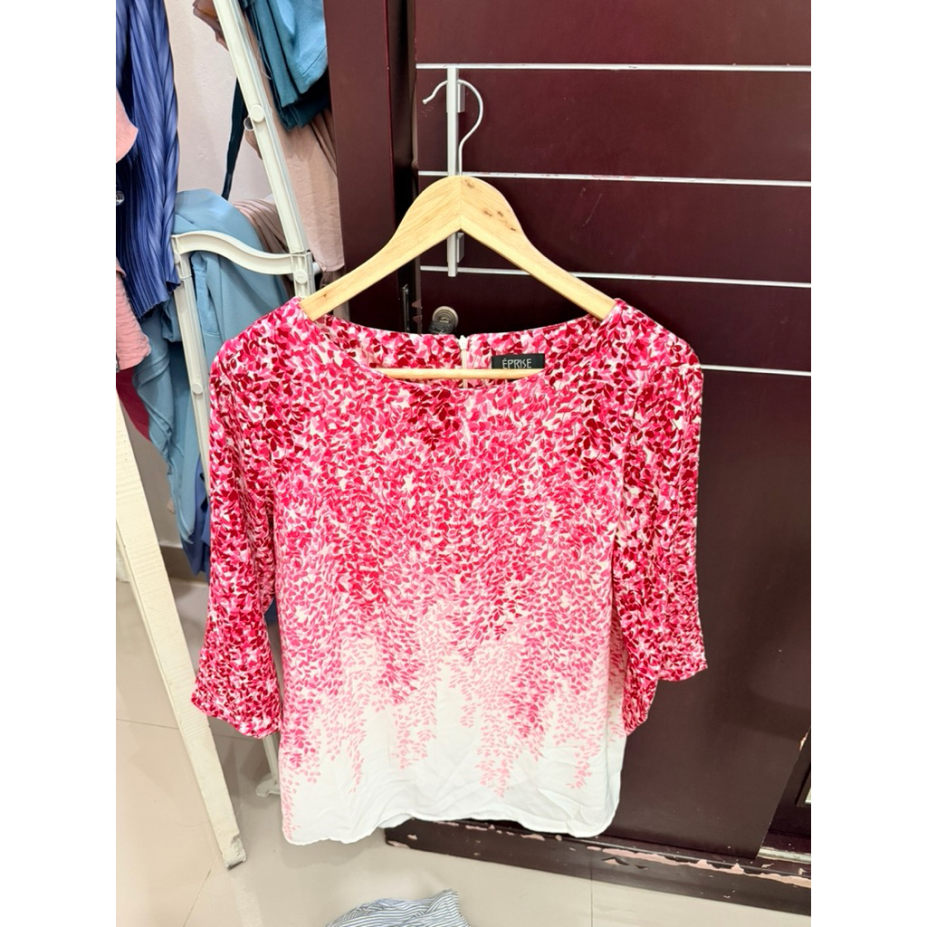 Eprise Blouse Tunik Baju Wanita Dress Pink