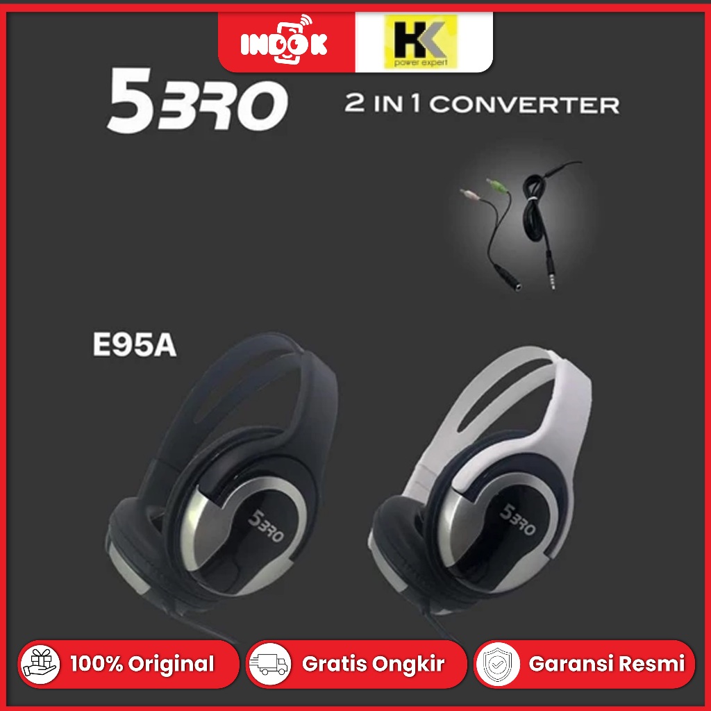 Headphone Headset Stereo Sound Technology 5BRO / HK +MIC
