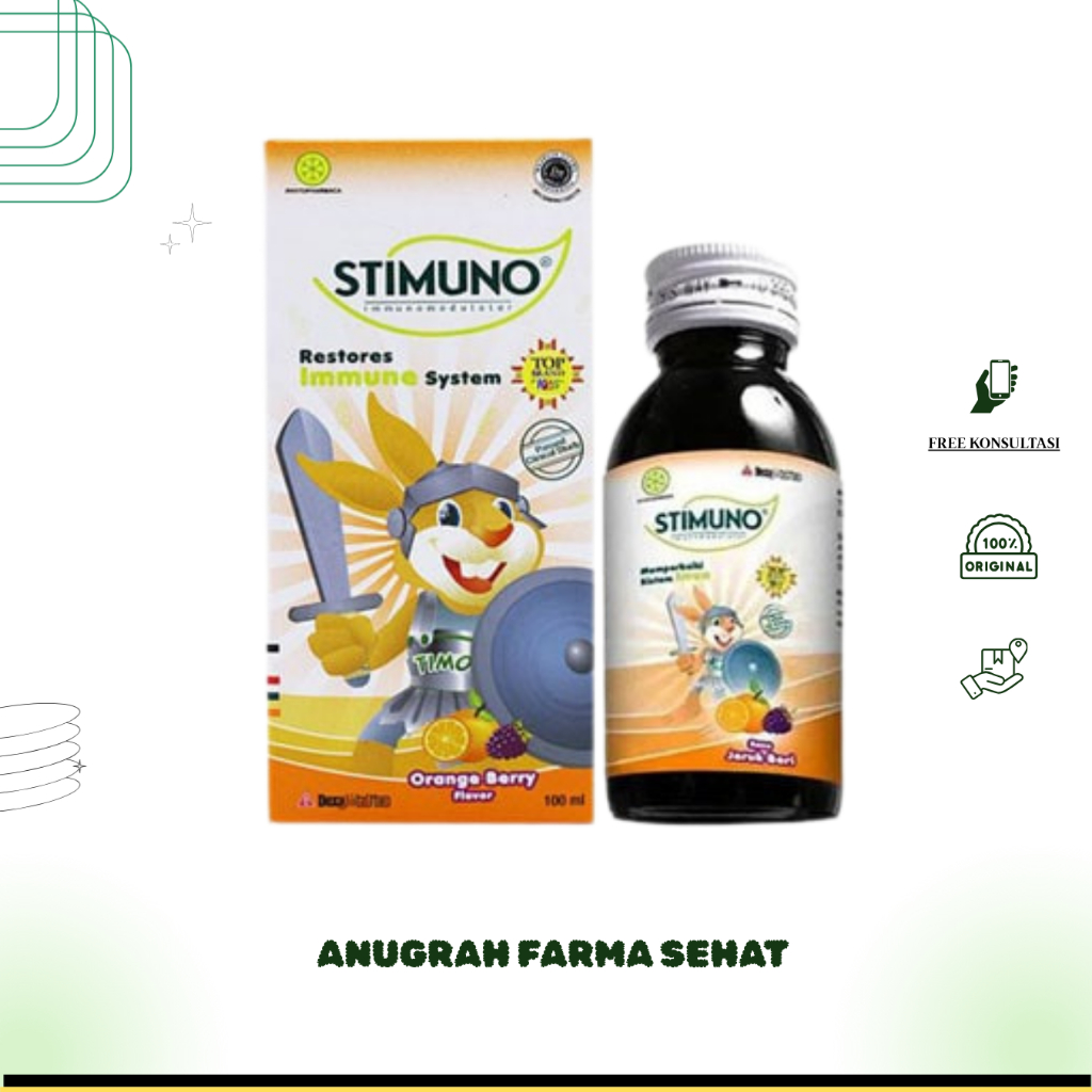 STIMUNO SYRUP RASA ORANGE BERRY 60ML 100ML - Suplemen Imunitas Anak