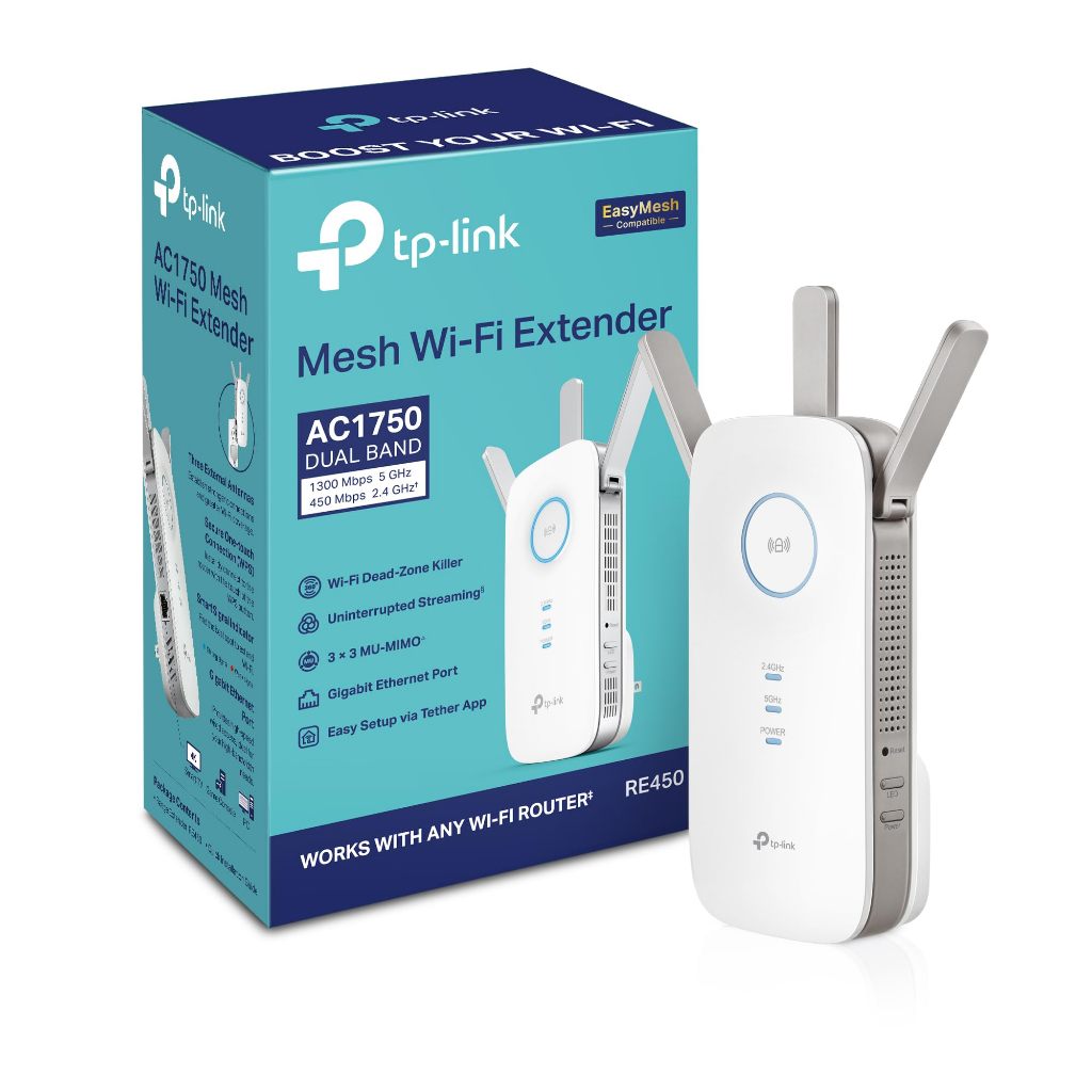 TP-Link RE450 : AC1750 Wi-Fi Range Extender TP Link RE450 Router Smart