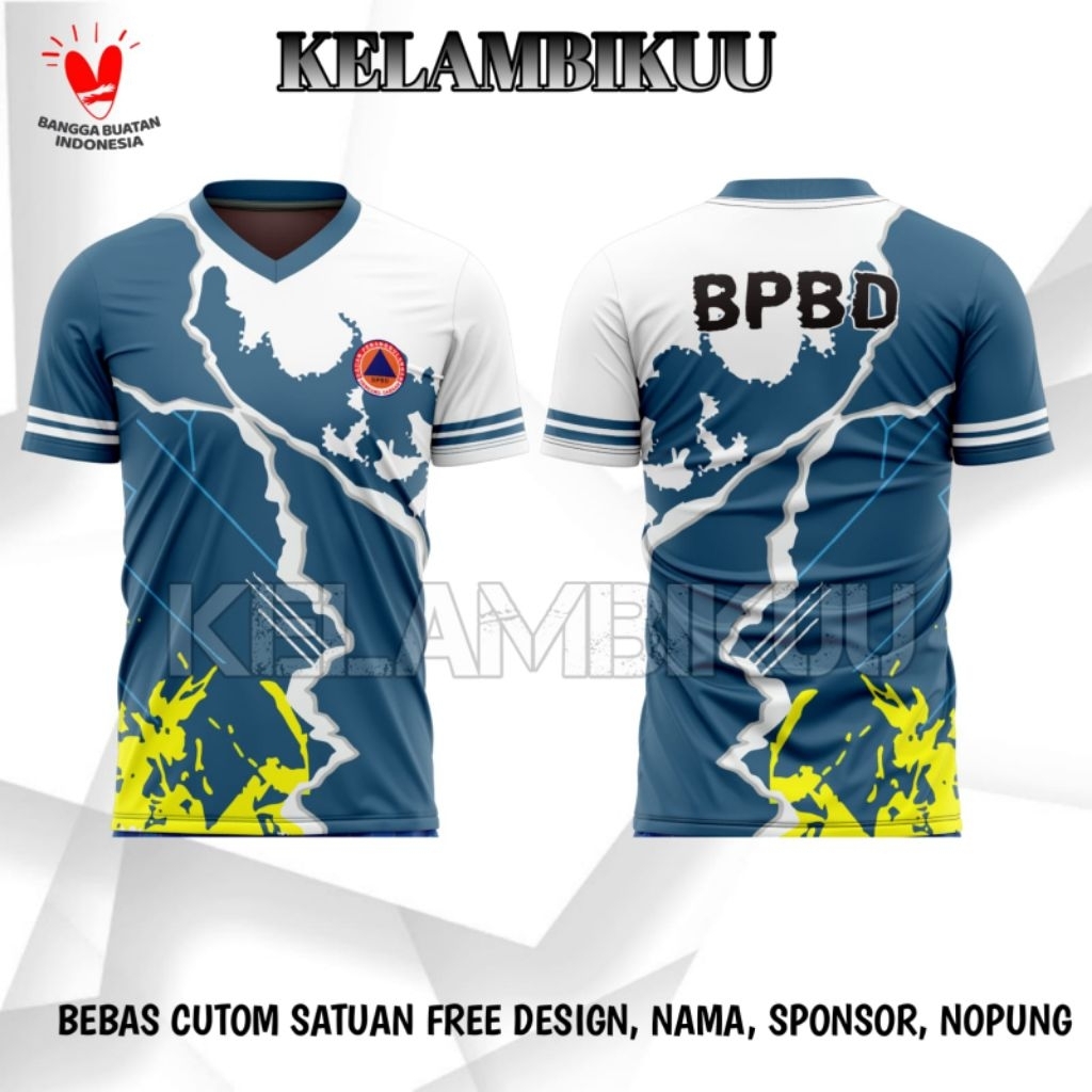 KAOS JERSEY BPBD CUSTOM/BAJU KAOS BPBD MURAH/KAOS JERSEY BADAN PENANGGULANGAN BENCANA DAERAH BPBD