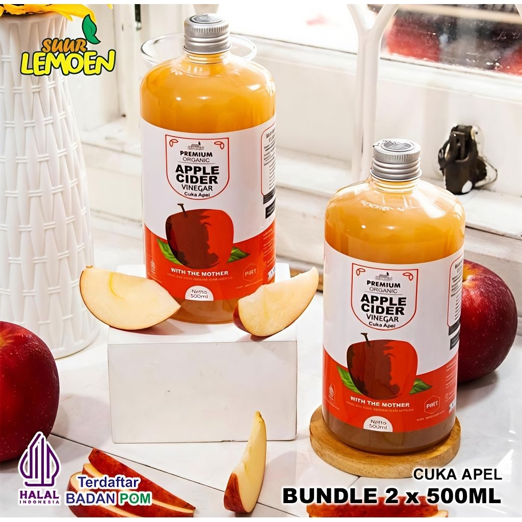 Paket Hemat Cuka Apel 1 liter BPOM HALAL