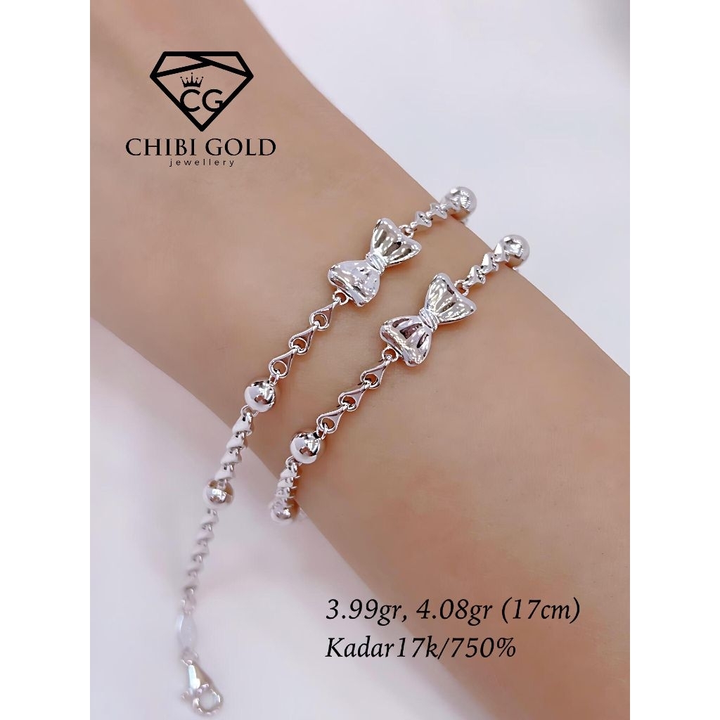 Gelang pita emas 750 kadar 17K - chibigold
