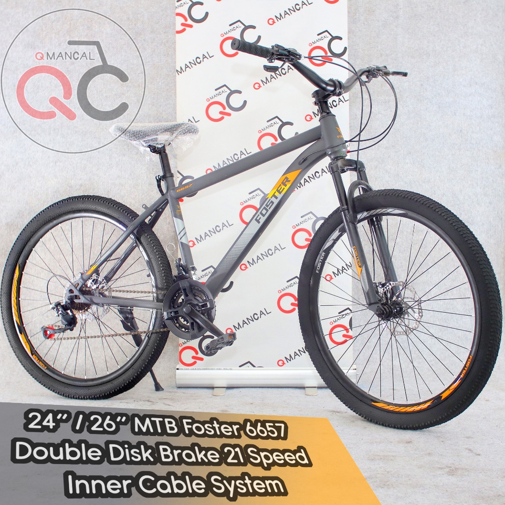 Sepeda Gunung MTB FOSTER by PACIFIC 26" 24" 20" 21 Speed Disc Brake Mountain Bike