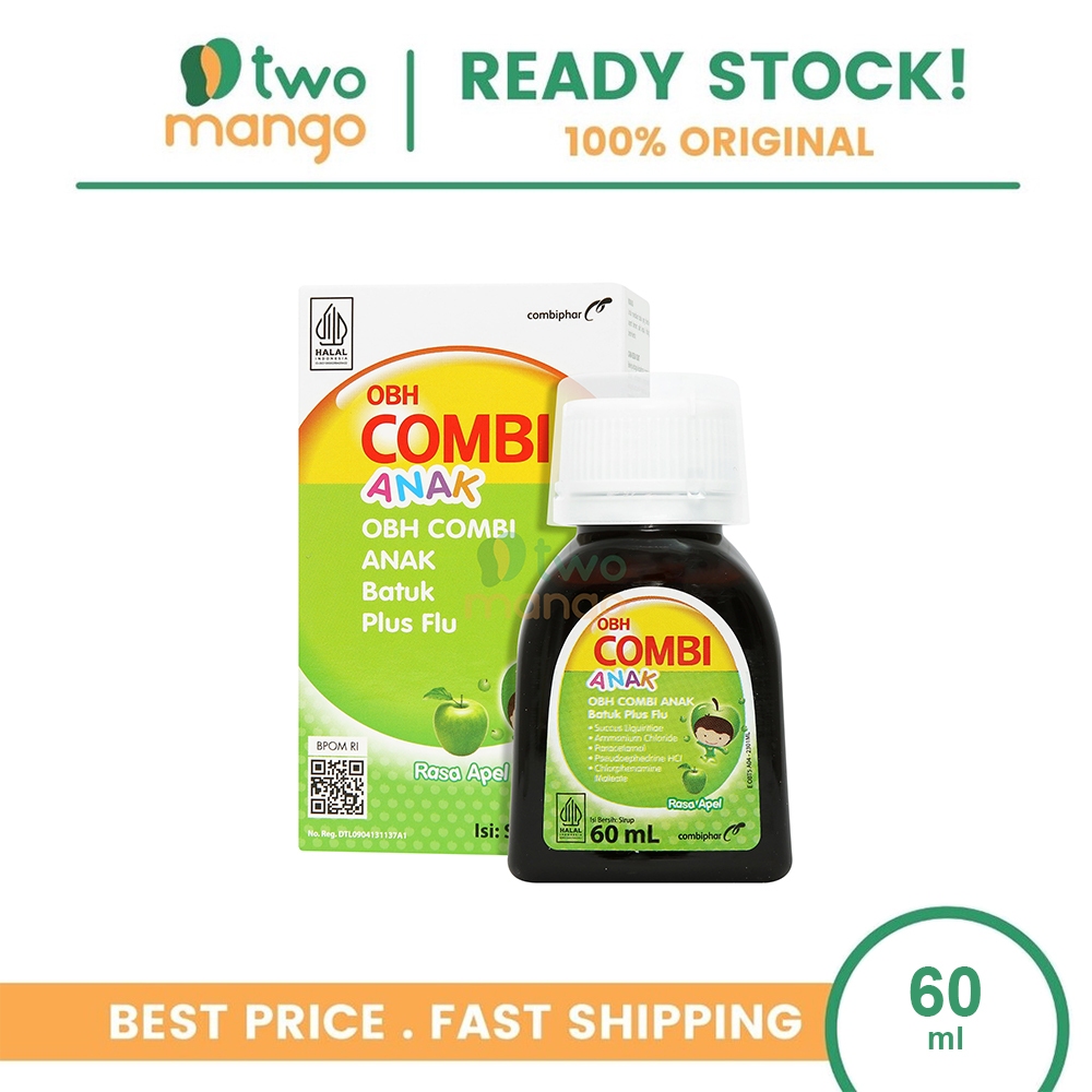 OBH COMBI ANAK BATUK FLU 60 ML | OBAT BATUK DAN FLU ANAK, GEJALA FLU, DEMAM, PARACETAMOL, BATUK BERD
