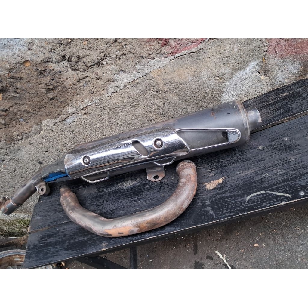 Knalpot scorpio skorpio z 225cc z 225 original ori copotan standar fullsystem fullset tinggal pasang