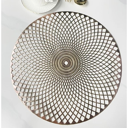 "New" COD Loyal Bosque Taplak Meja Tamu Bulat Gold dan Silver Anti Air 38CM Round / Taplak Meja