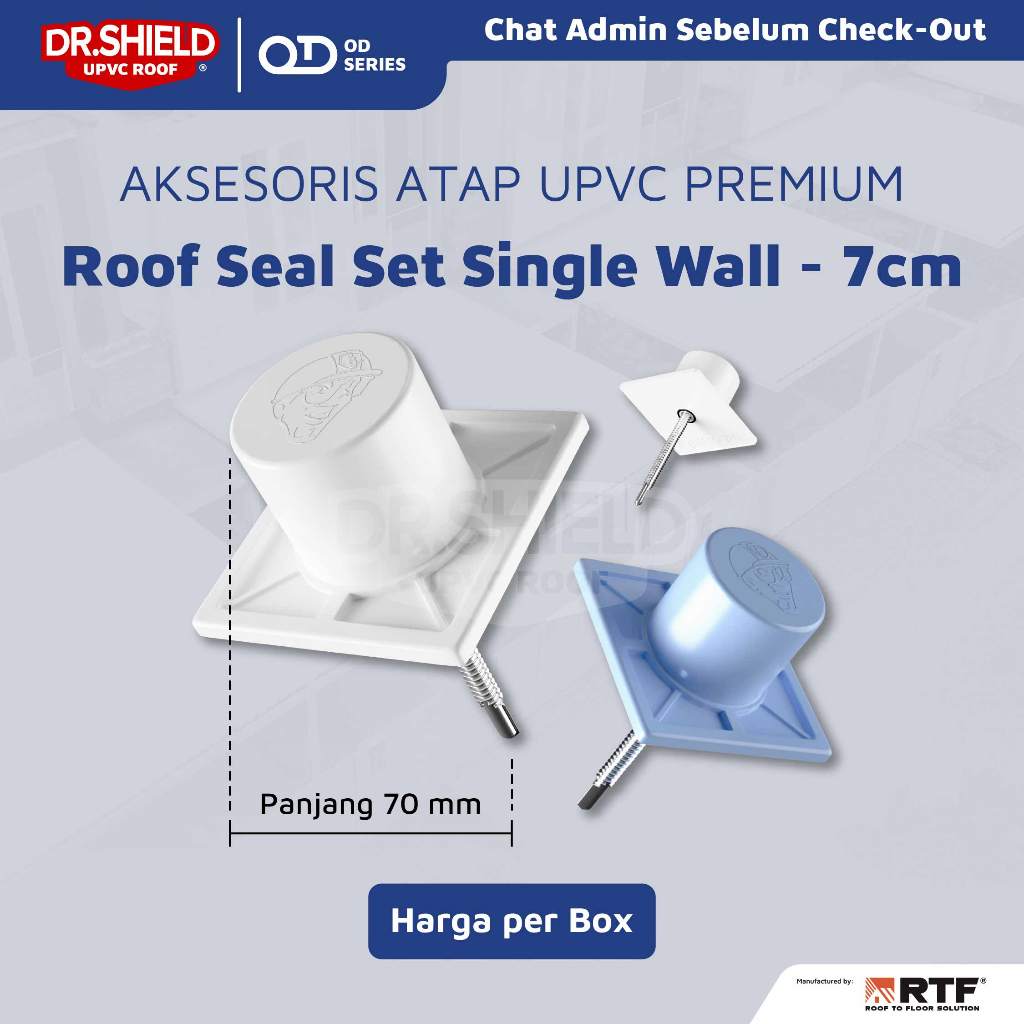 AKSESORIS DR.SHIELD - Roof Seal Set SW 7 cm / SKRUP / BAUT ATAP UPVC DR. SHIELD