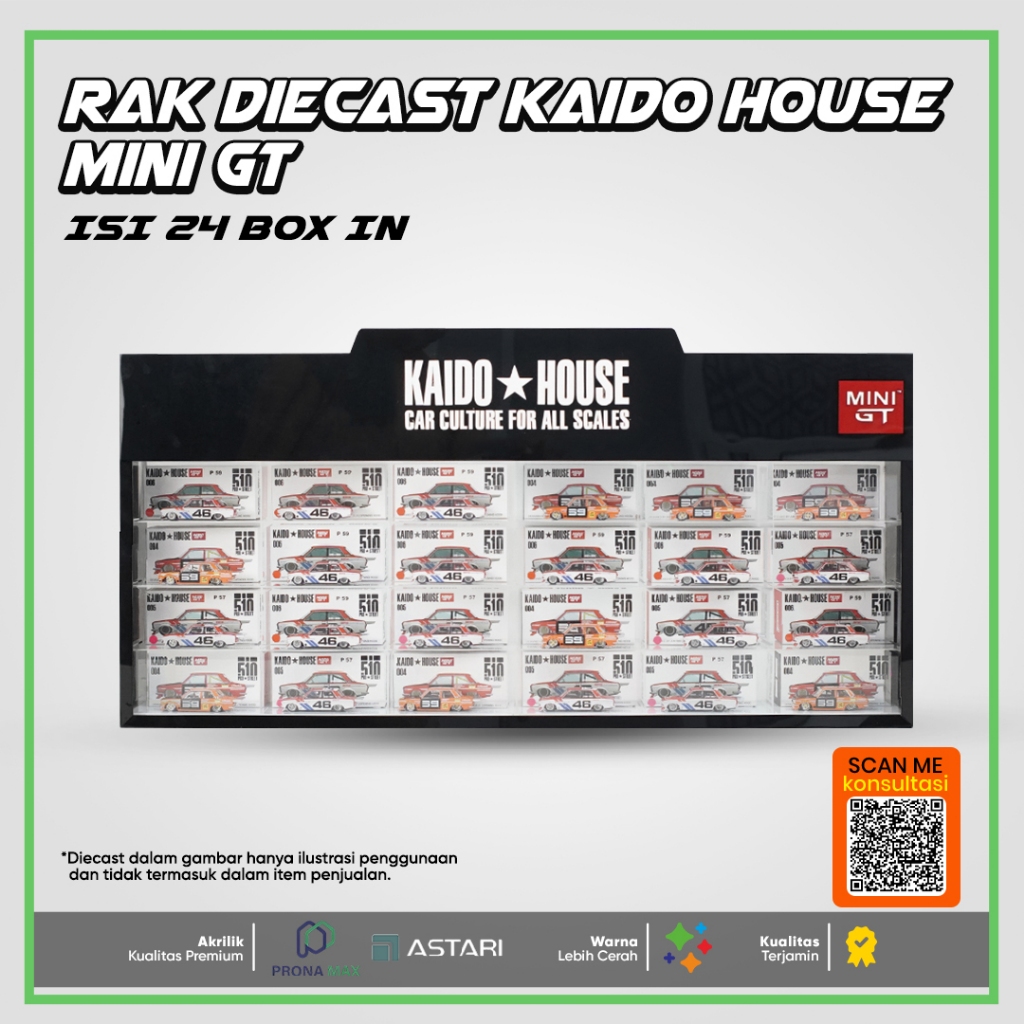 Rak Display Kaido House Akrilik Mini GT Box In Edition