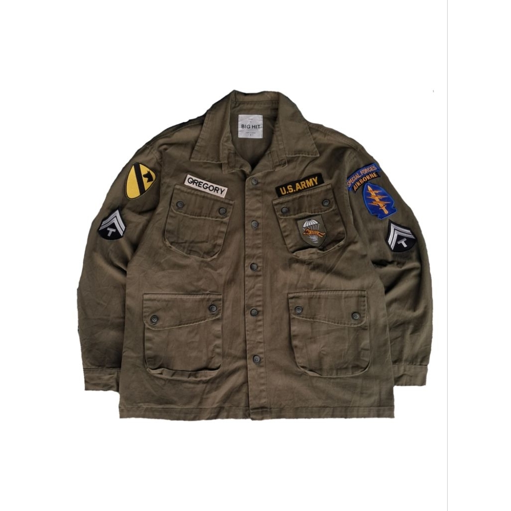 repro jungle fatigue us army slant pocket og 107 big size vietnam war