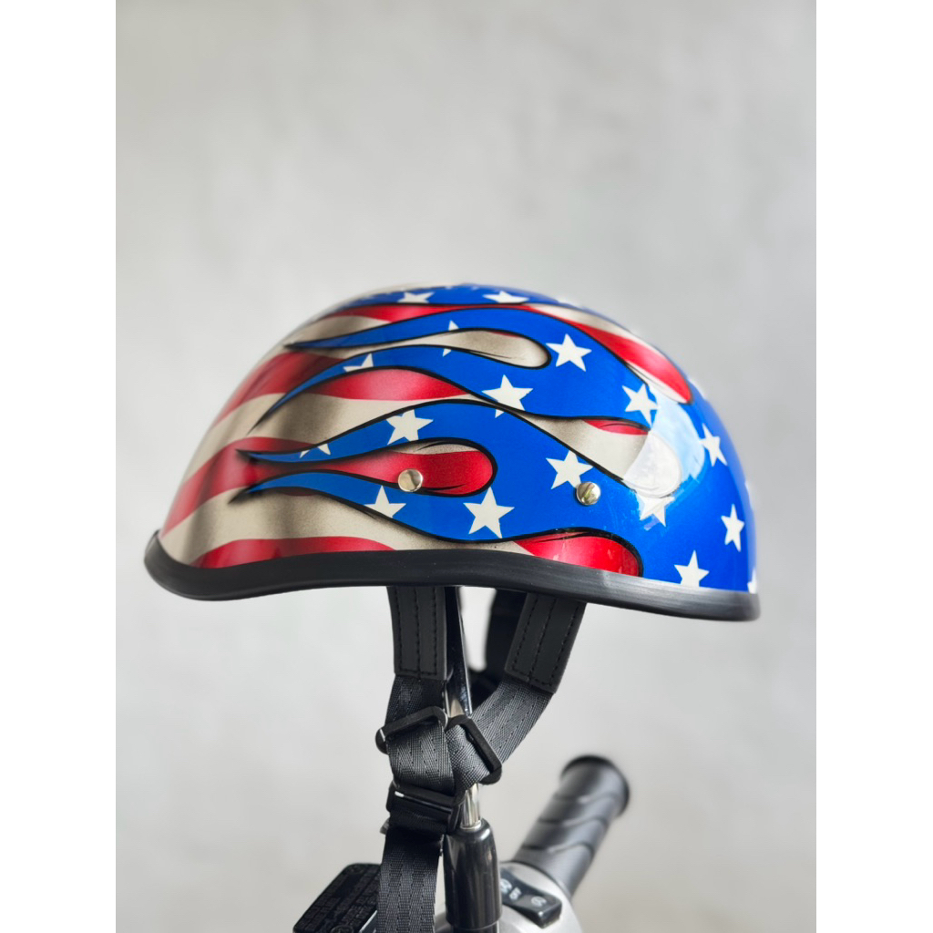 Helm Harley Davidson cetok catok batok half face