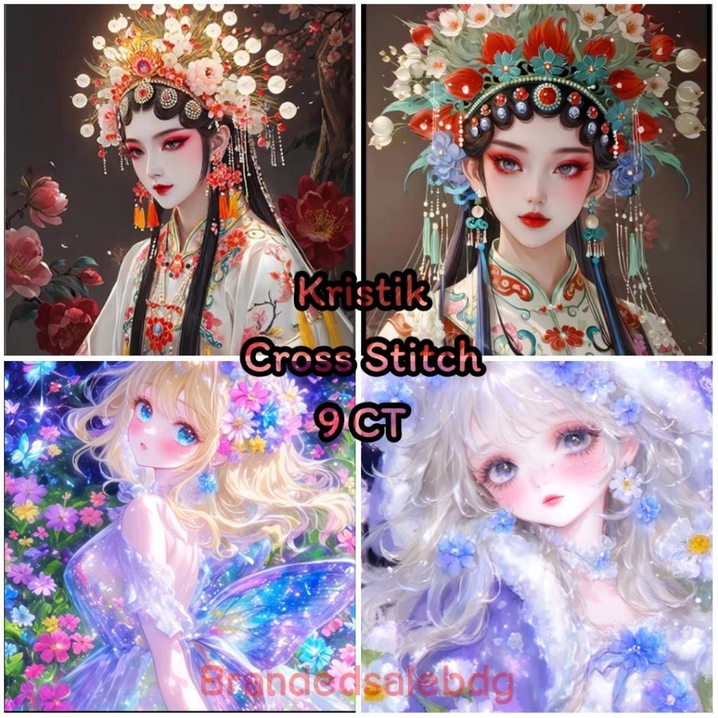DIY Kristik Cross Stitch Sulaman Menyulam Embroidery set Menjahit Paket Jahit Merajut ukuran besar