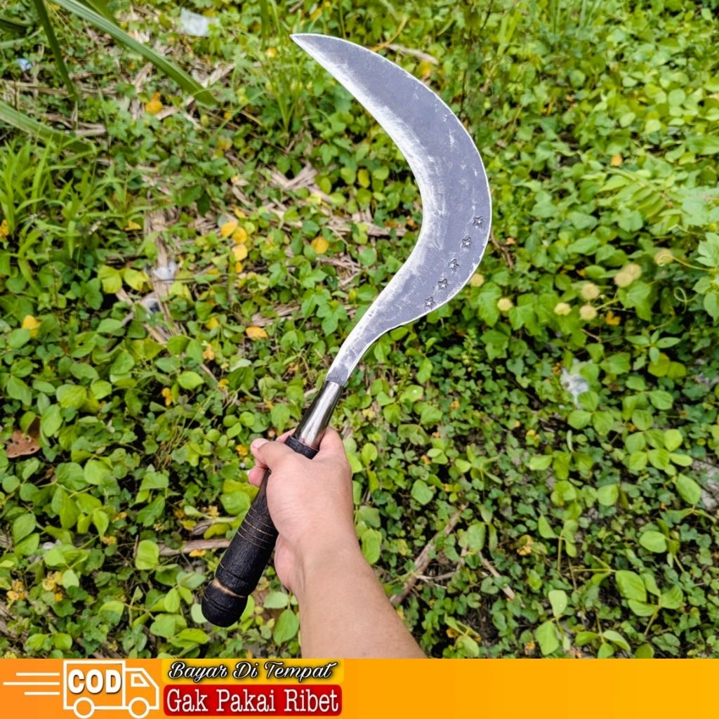 Arit Rumput Cap Bintang 5 Asli Madura Baja Per Asli Super Tajam Alat Pemangkas Semak Belukar Pemoton