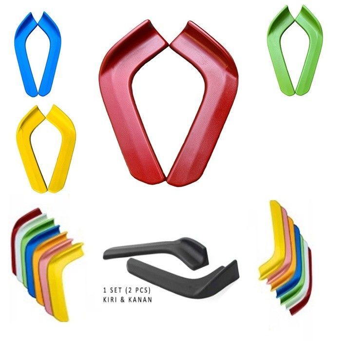 PAKET COMBO WINGLET UNIVERSAL DEPAN BUMPER WARNA MOBIL TRUK BUS BEMPER HIDROLIK TOWING STRAP PLAT JD