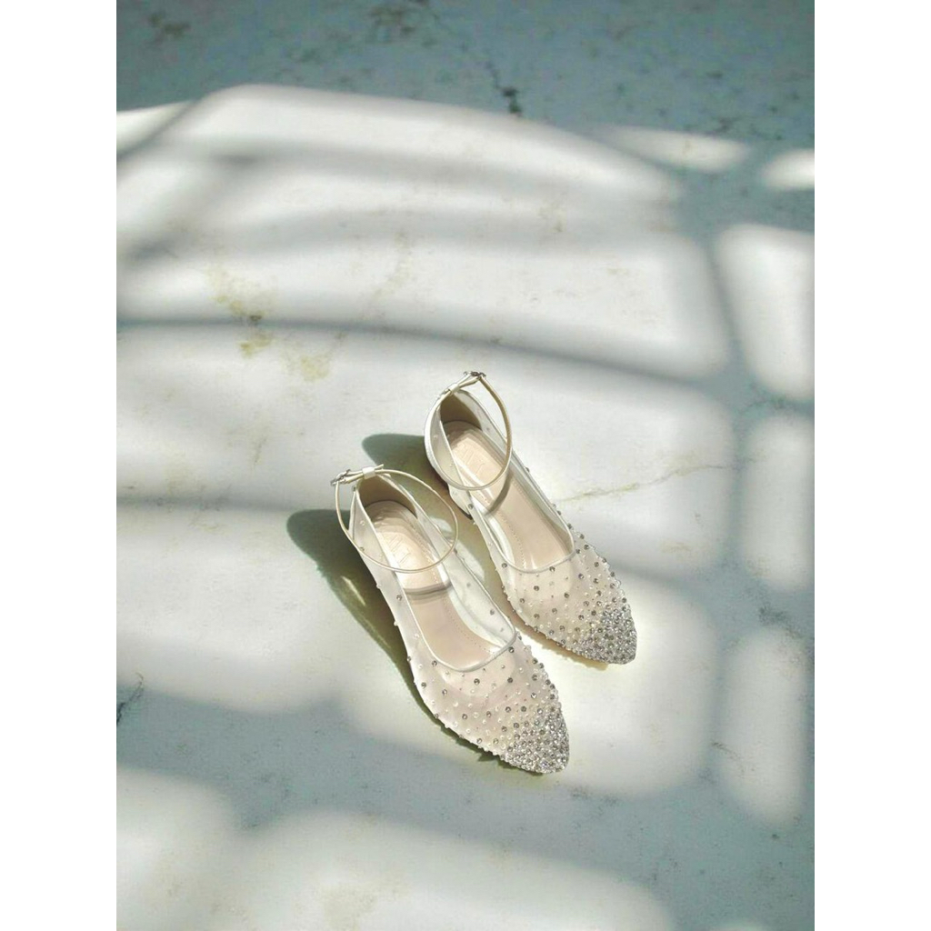 SEPATU PERNIKAHAN - SEPATU FORMAL - SEPATU CASUAL - CAVA PRIVE WEDDING SHOES HEELS SIZE 41