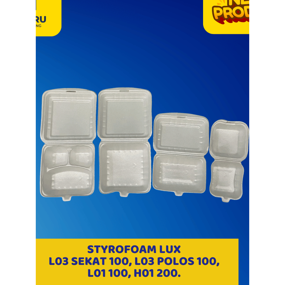 STYROFOAM LUX L03 SEKAT 100, L03 POLOS 100, L01 100, H01 200.