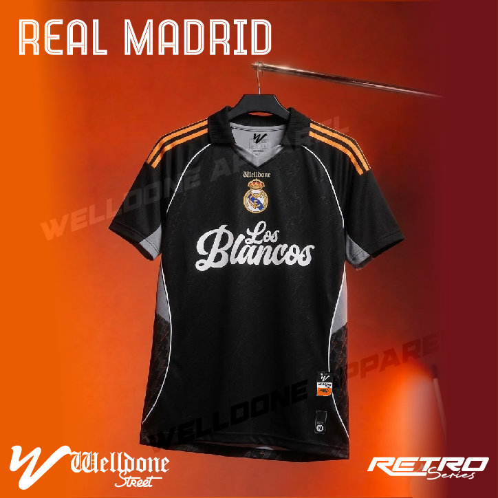 WELLDONE  JERSEY RETRO REAL MADRID / JERSEY BOLA / JERSEY SUPPORTER /JERSEY VINTAGE / JERSY CLASSIC 
