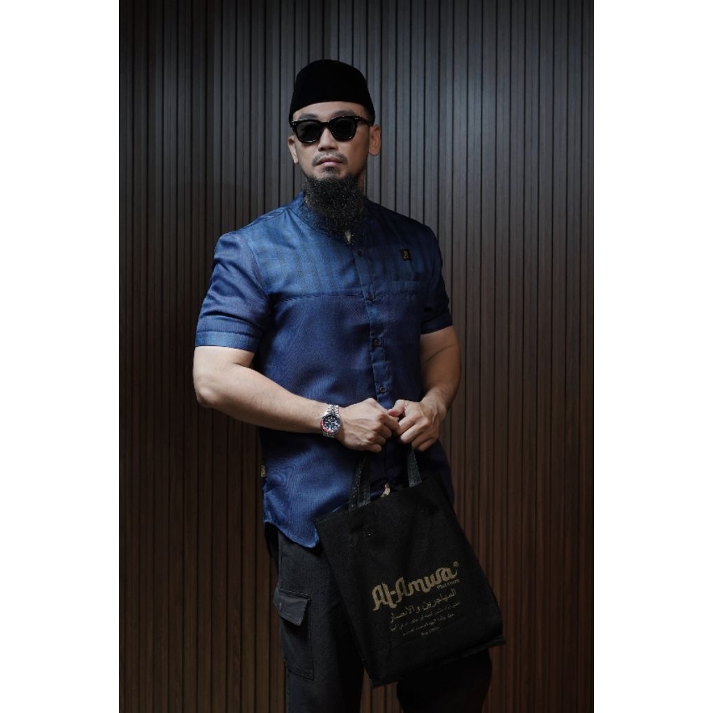 Kemeja Koko Merk Al Amwa Baju Muslim Pria Koko Pendek Busana Muslim Pria Terbaru