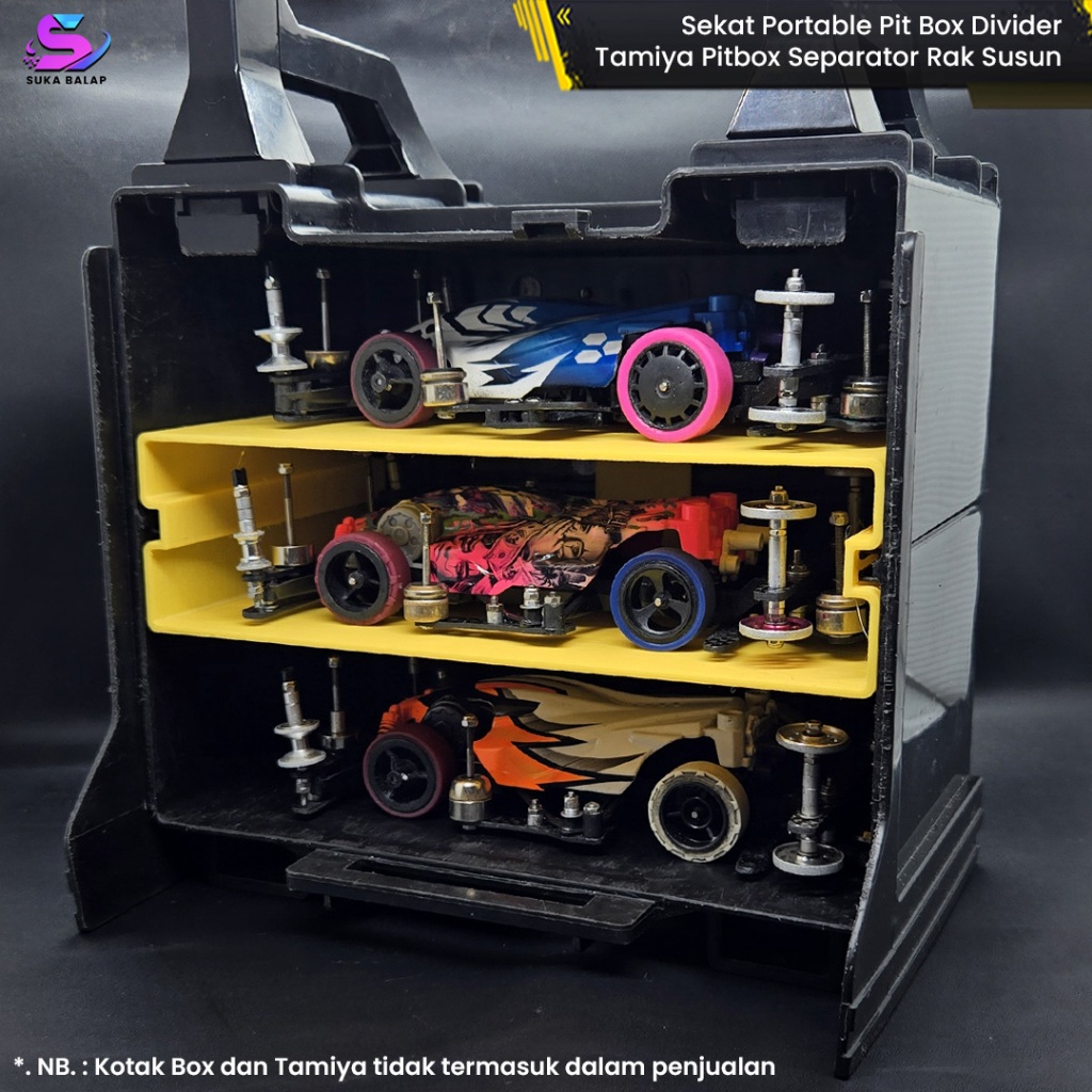 Tamiya Pitbox Separator Sekat Rak Susun - Sekat Portable Pit Box Divider