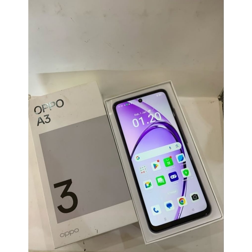 Oppo A3 4G NFC 8/128 Ungu second hp limited edition 2025