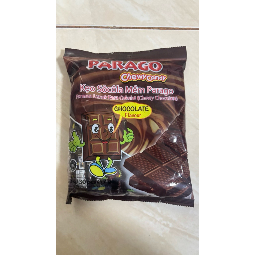 permen parago chewy coklat dan susu isi 30pcs