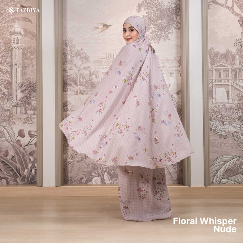 TERBARU TAZBIYA - Mukena ALYANA Series (Mukena Putih tazbiya Dewasa Motif Sweet Floral Bahan Rayon