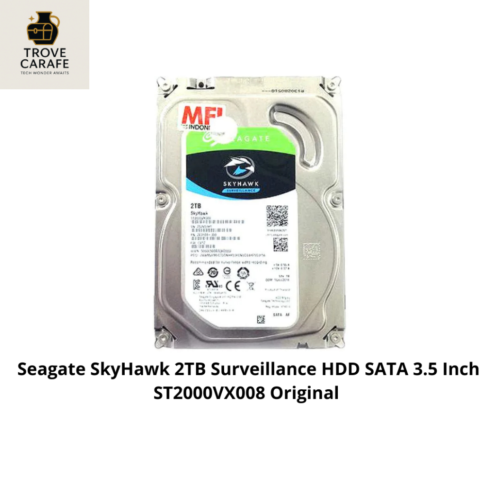 Hardisk 2TB Seagate MFI Original SECOND - Seagate SkyHawk 2TB Surveillance HDD SATA 3.5 Inch