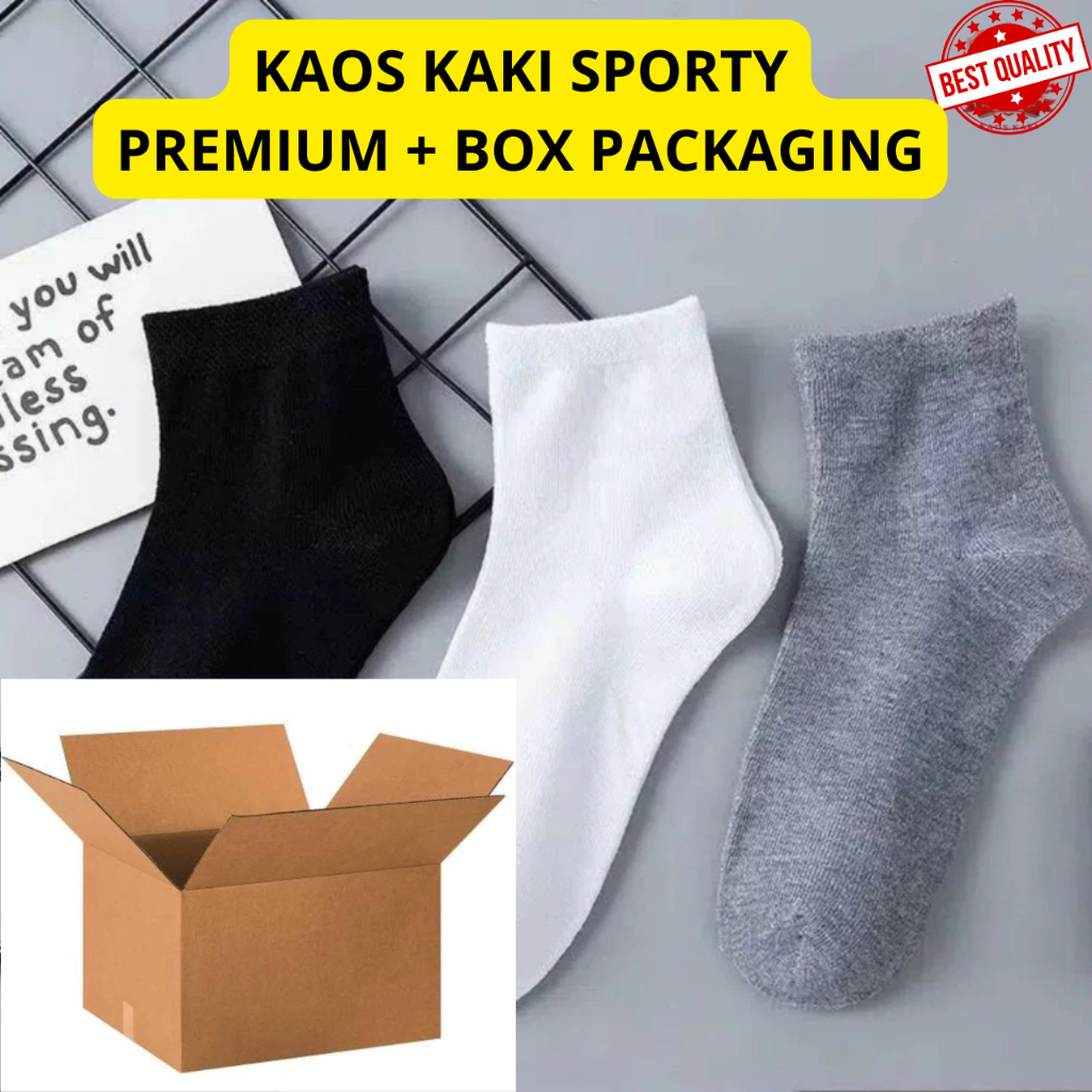 EXTRA BOX PACKAGING + KAOS KAKI SPORT PREMIUM