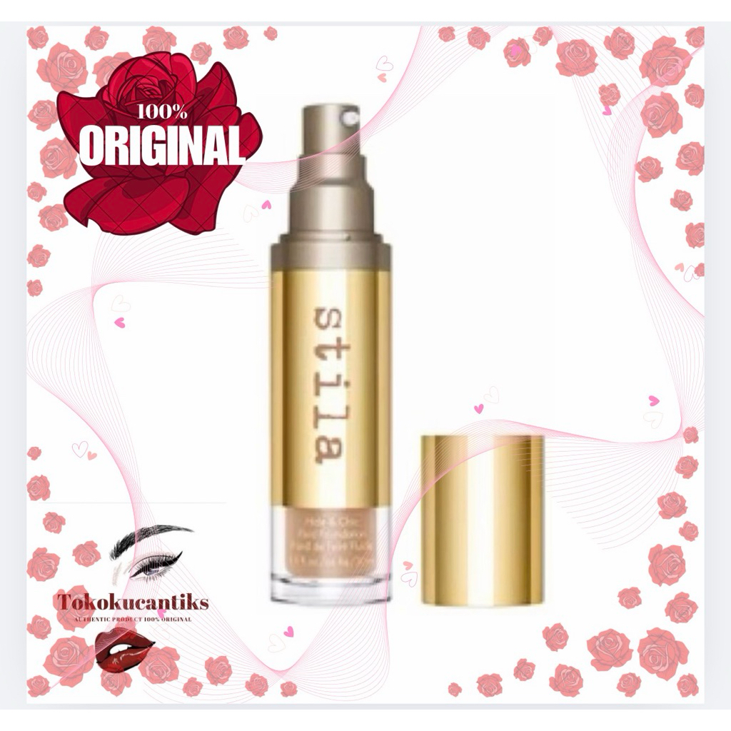 Alas bedak Fondi Stila Hide & Chic FLUID FOUNDATION  Liquid Wajah Kosmetik Fondation NON BOX REJECT 