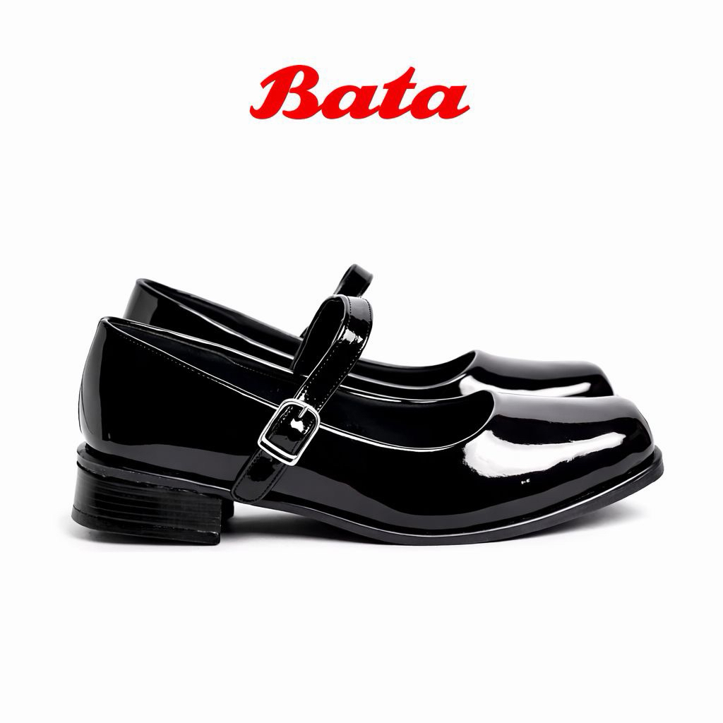 BATA Sepatu Pantofel Wanita Sekolah Formal Paskibra Mary Jane Hitam