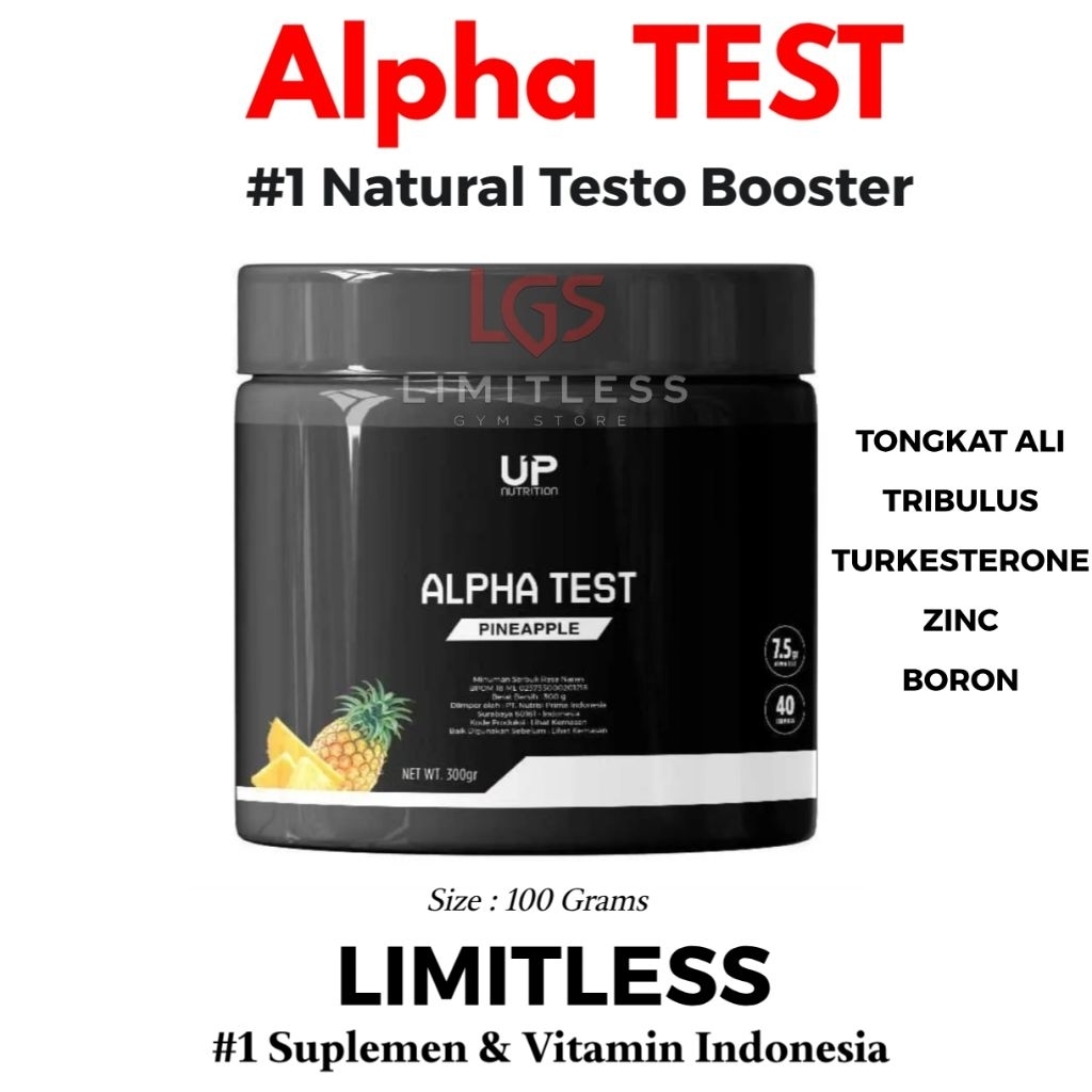Up Nutrition ALPHA TEST 300gr Testo Booster with Tongkat Ali Tribulus Fadogia