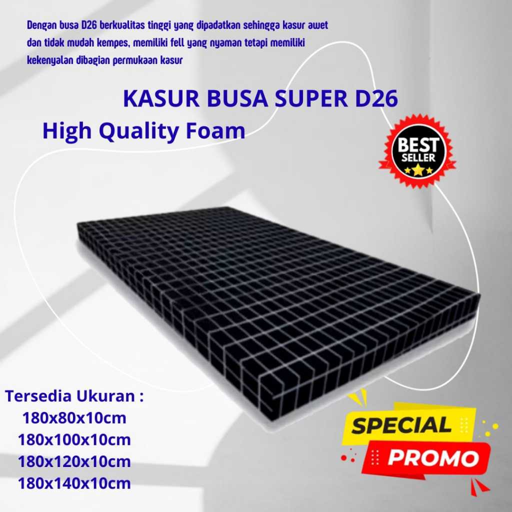 Kasur Busa Super D26 Anti Kempes Muat  2 Orang Ukuran 120x180cm Murah