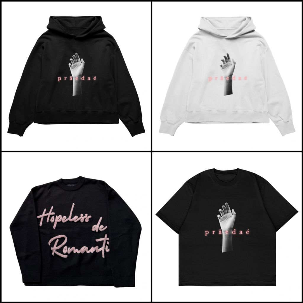 Special Release PRAEDAE Valentines Hopeless Romantic • Hoodie Valentines Hopeless Romantic Black • K