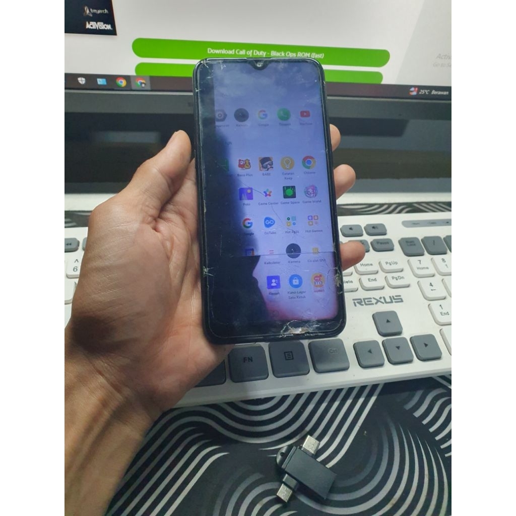 Realmi C2 RAM 2 / 32 GB Minus LCD Mesin/MOBO Hp bekas