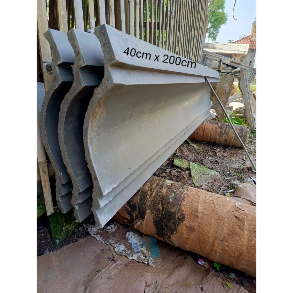 Lisplang Beton Motif 40x200cm | Lisplang Serut Rumah Minimalis Kuat & Kokoh