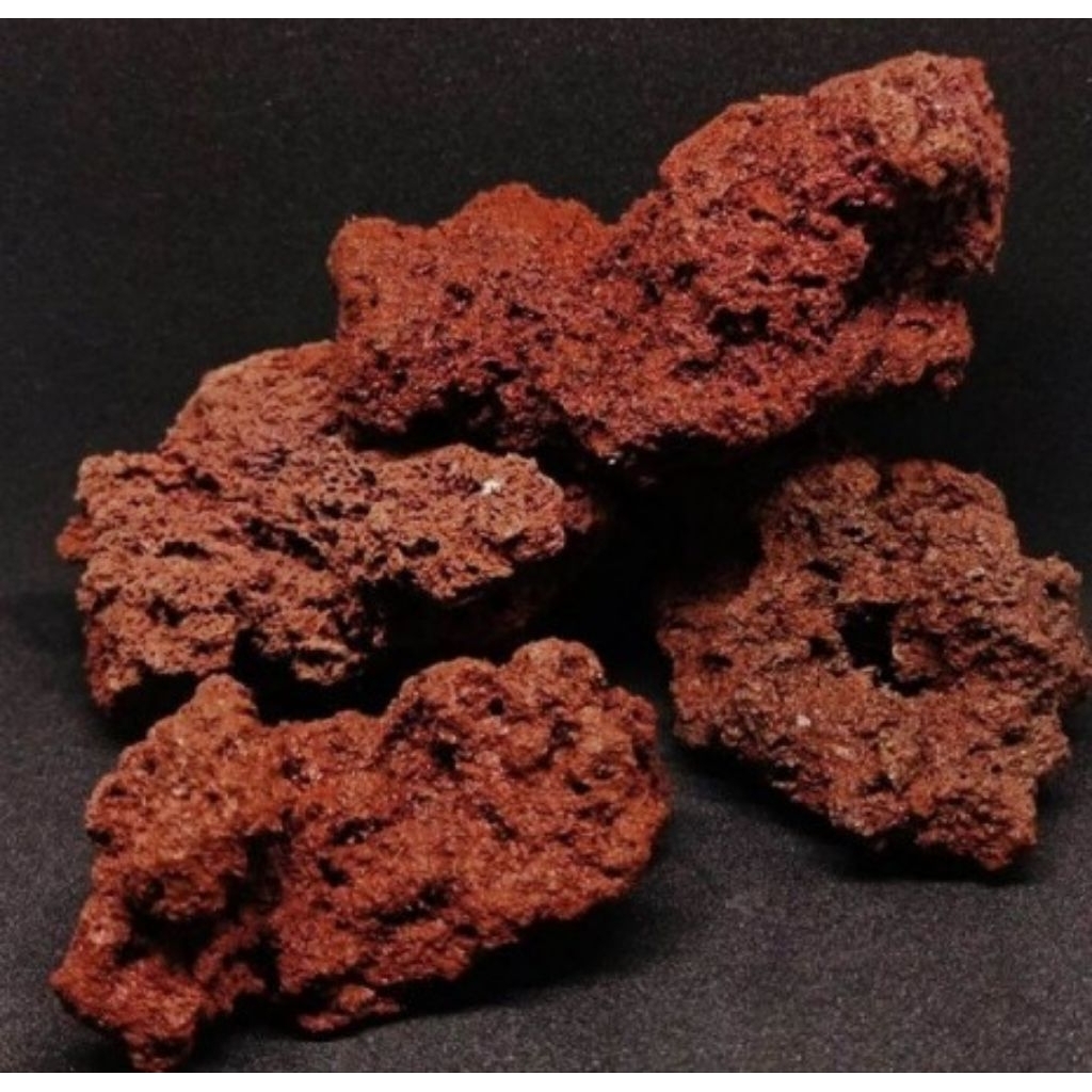 BATU LAVA ROCK MERAH - 1KG UNTUK AQUARIUM/MEDIA FILTER
