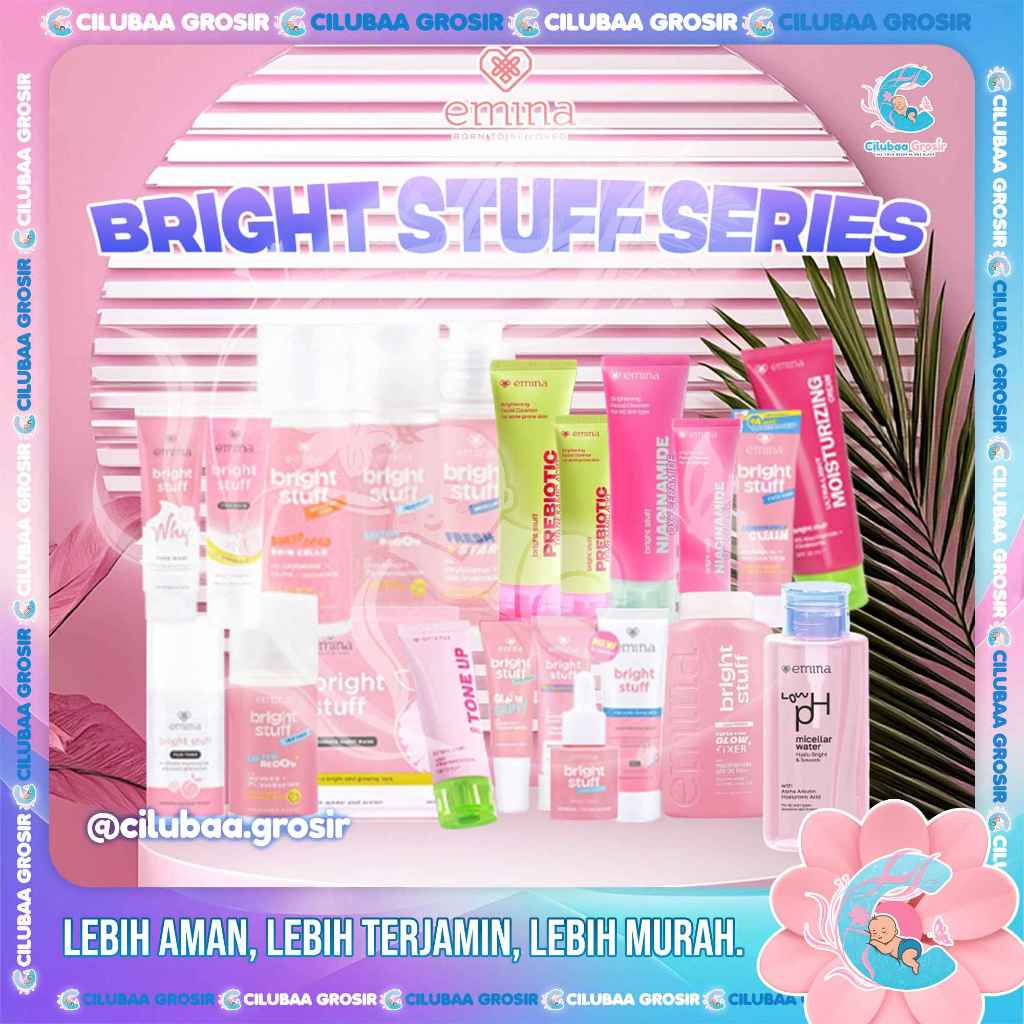 EMINA Bright Stuff Series || Facial Wash || Face Scrub || Micellar Water || Essence || Toner || Mois