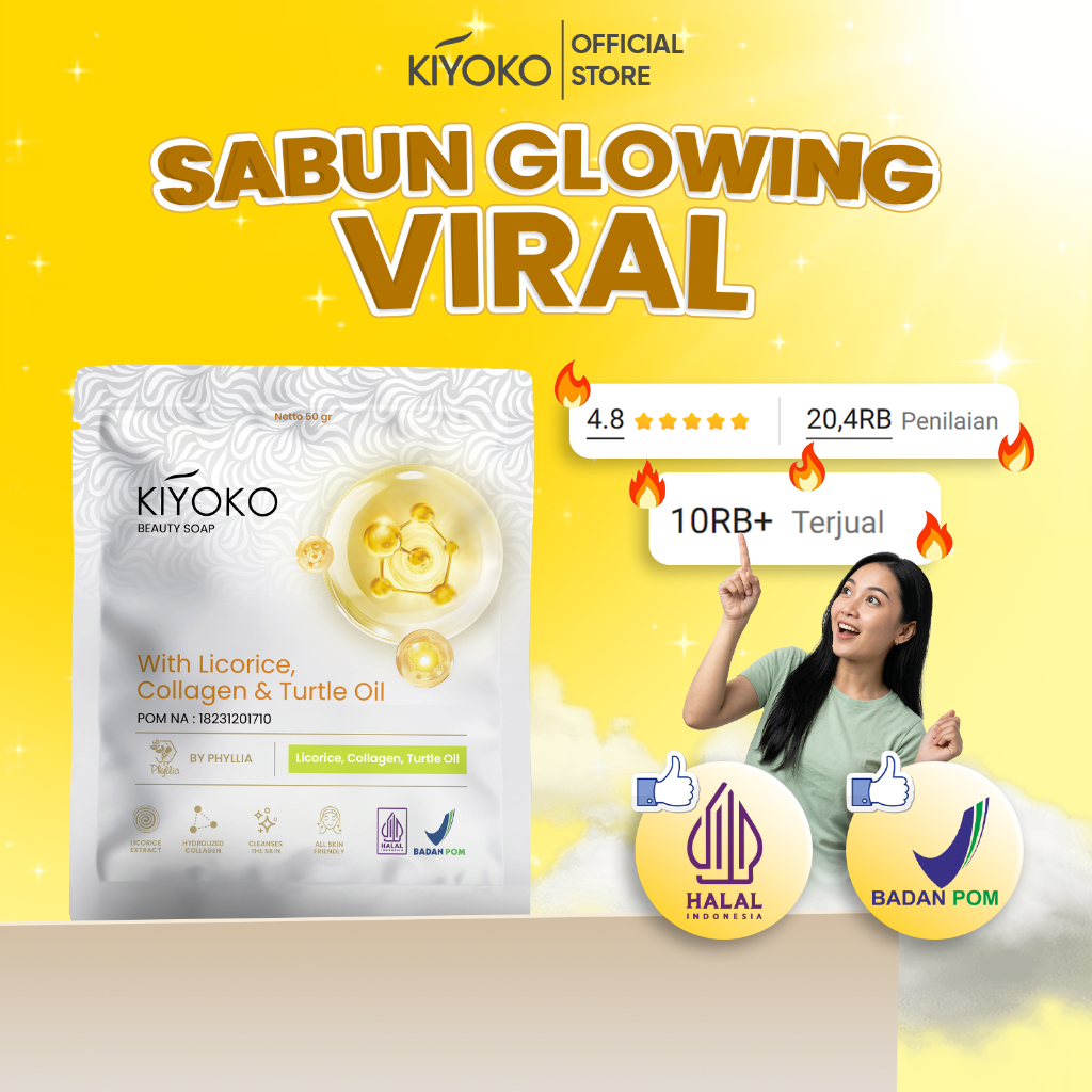 [TERLARIS] - Phyllia Kiyoko Beauty Soap - Sabun Wajah Viral Mencerahkan Dan Melembabkan BPOM