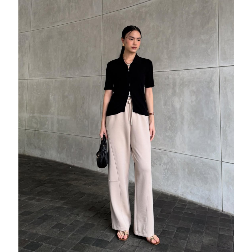 GONEGANI OFFICIAL - Celana Daily Wanita Kulot Highwaist Casual Look Comfy Pants